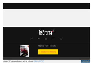     
Abonnez-vous à Télérama
Je m'abonne à Télérama
Create PDF in your applications with the Pdfcrowd HTML to PDF API...