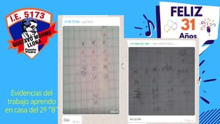 Evidencias del
trabajo aprendo
encasadel2º“B”
 