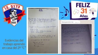 Evidencias del
trabajo aprendo
encasadel2º“C”
 