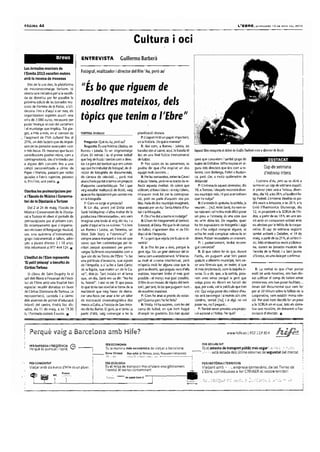Guillermo barbera entrevista ebre divendres 10 de maig 2013
