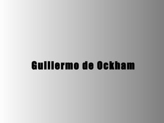 Guillermo de Ockham 