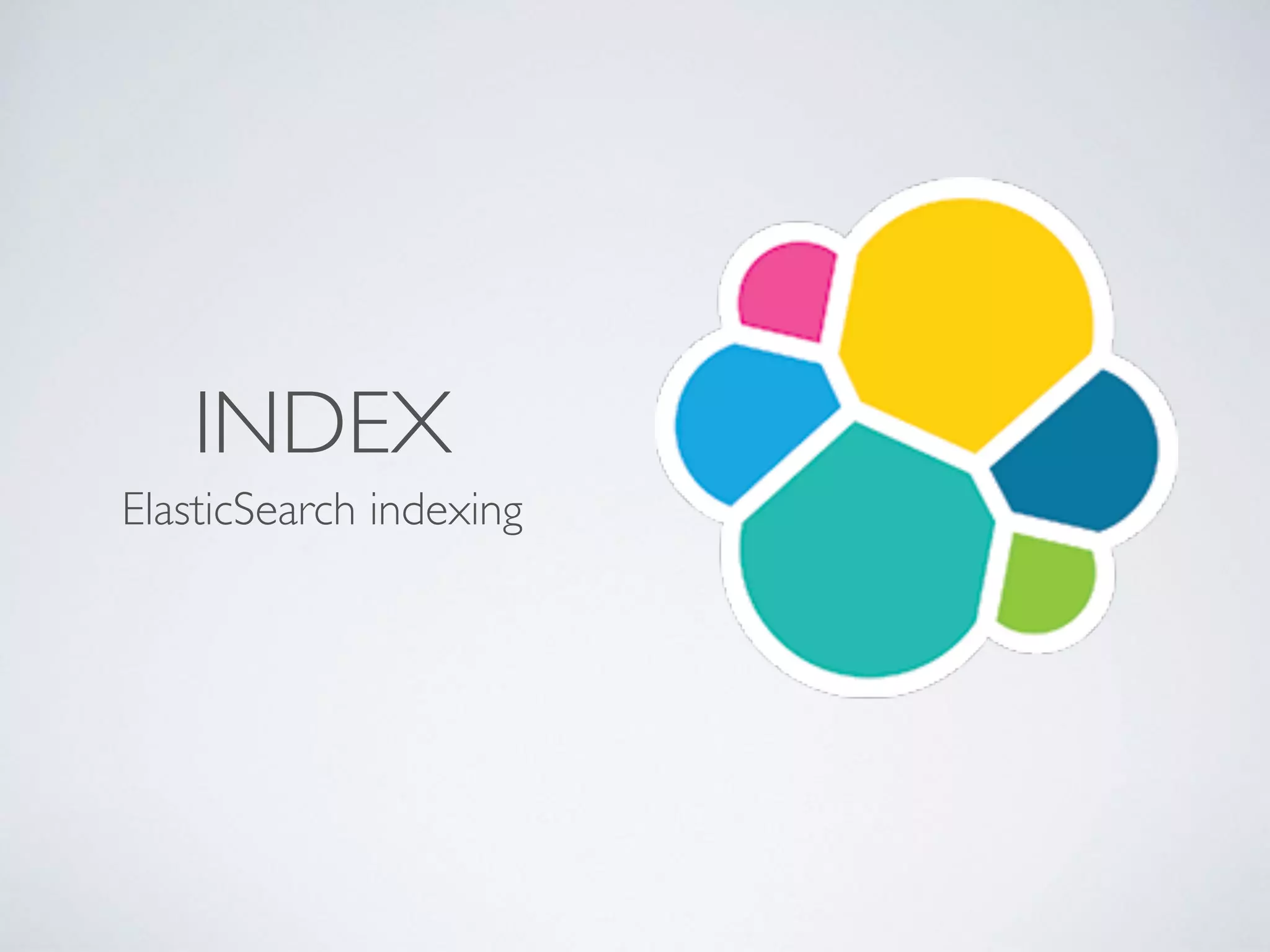 INDEX
ElasticSearch indexing
 