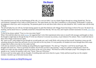 Guilt And Regret Essay | PDF