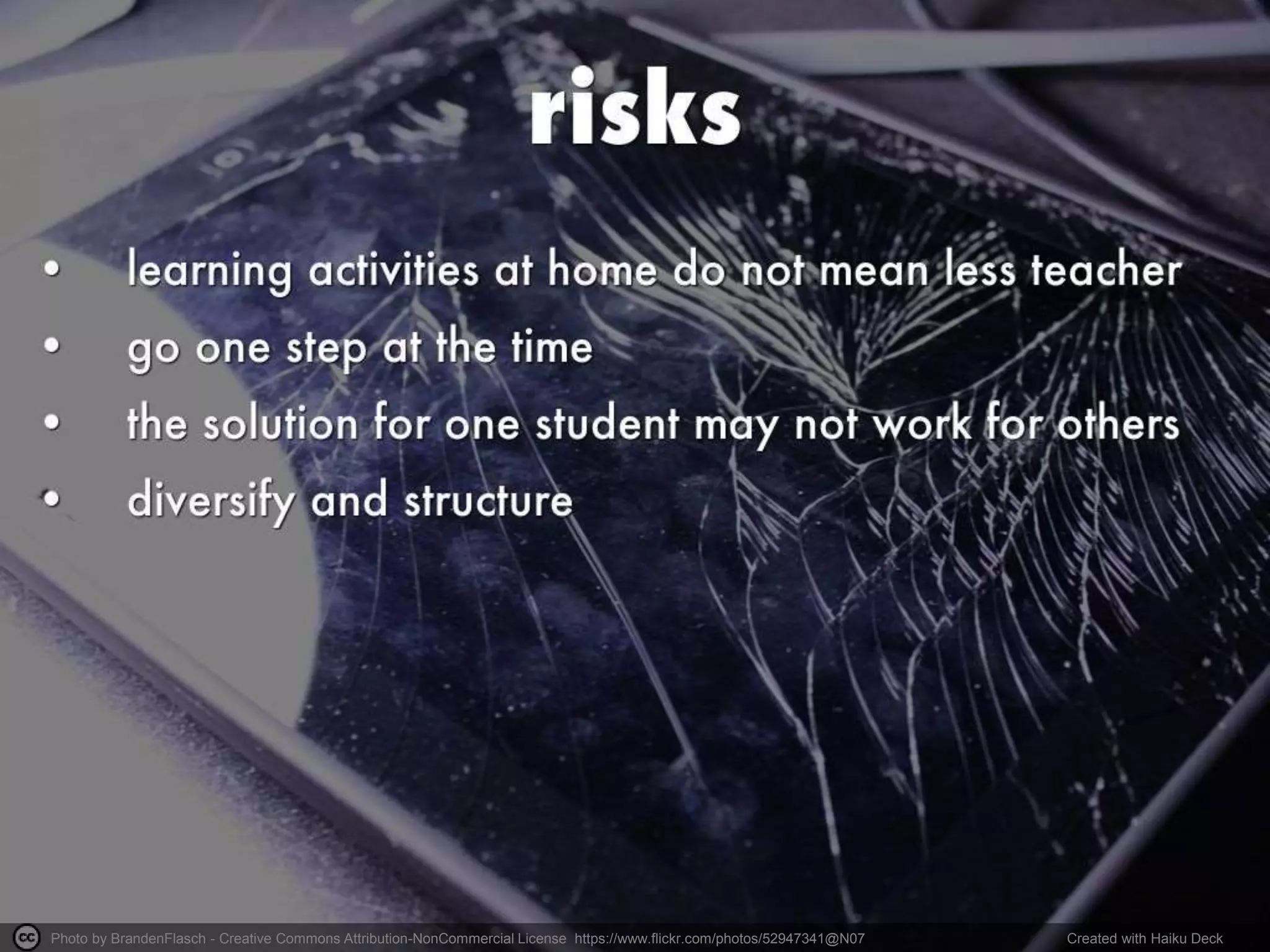 Photo by BrandenFlasch - Creative Commons Attribution-NonCommercial License https://www.flickr.com/photos/52947341@N07 Created with Haiku Deck