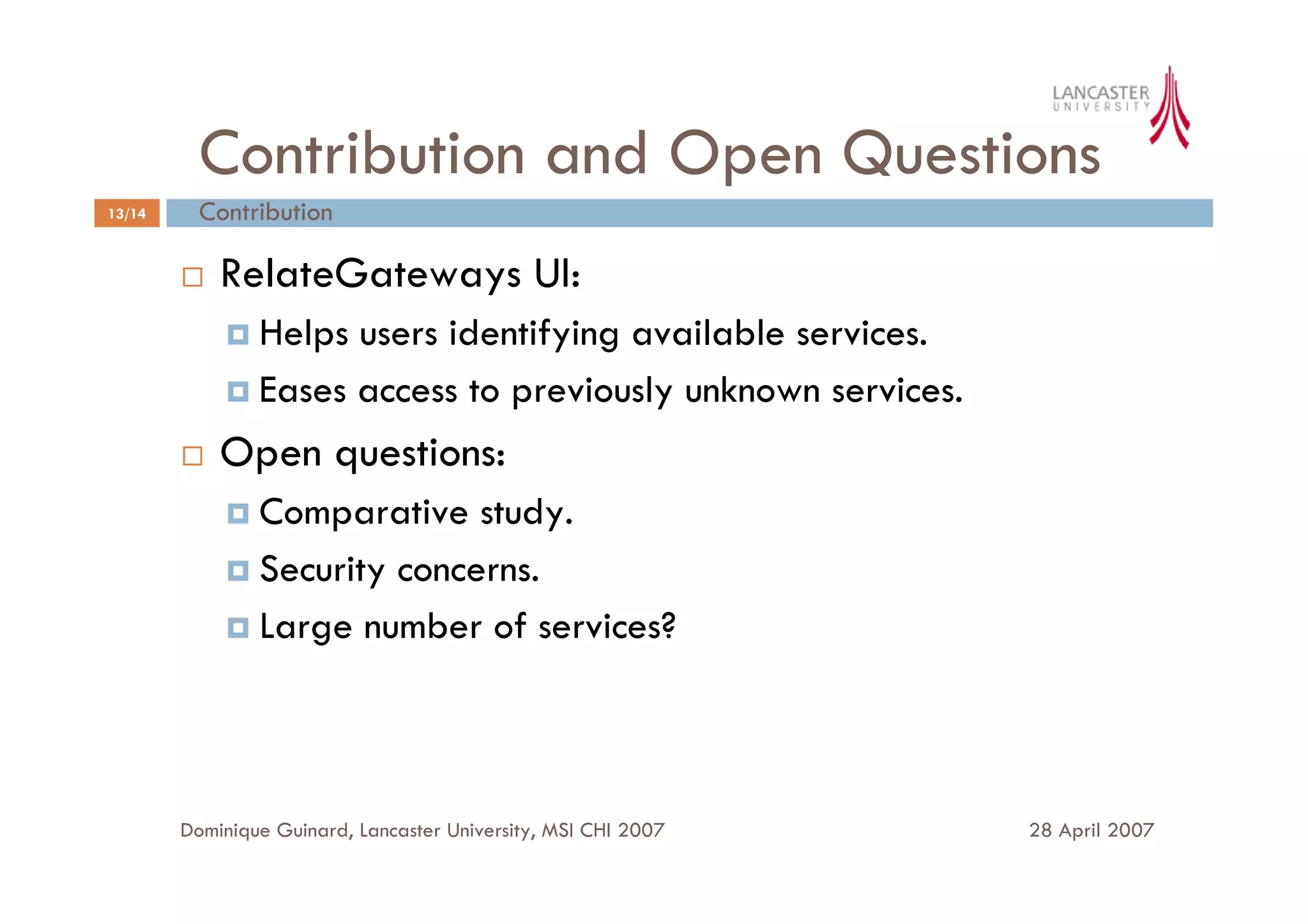 A User Interface for Spontaneous Mobile Interaction with Pervasive Services