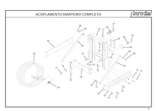 ACOPLAMENTO DIANTEIRO COMPLETO
4
01
02
02
03
03
04
05
06
07
08
09
11
14 1315
15
10
09
08
18
17
16
19
25
12
22
20
23
24
21
27
26
28
27
29
30
19
 