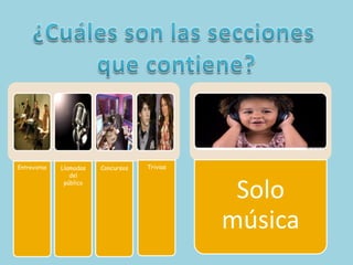 ¿Cuáles son las secciones que contiene?