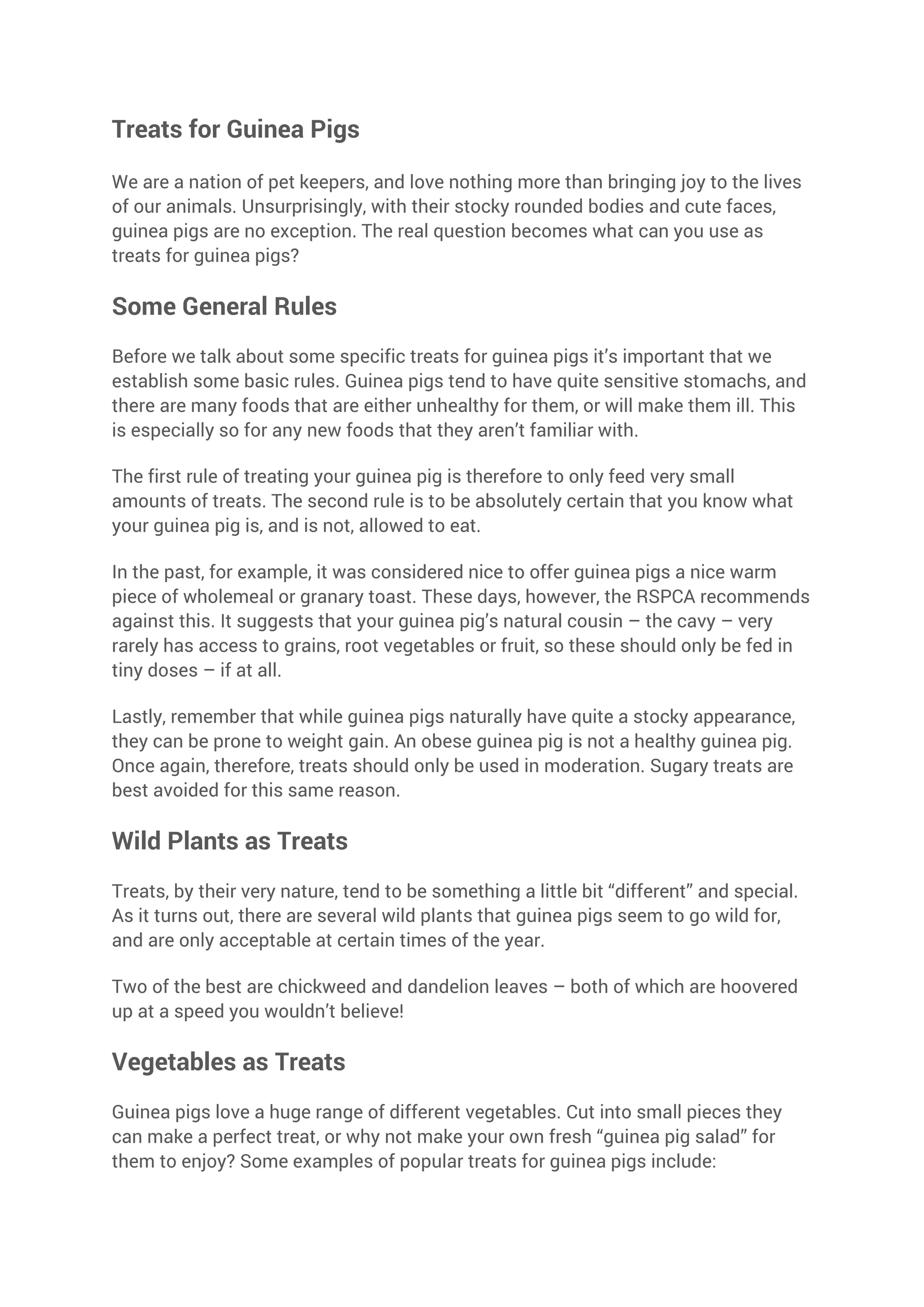 The Guinea Pig Care Guide | PDF