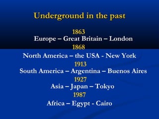 Underground Railways of the World by Stephen Halliday