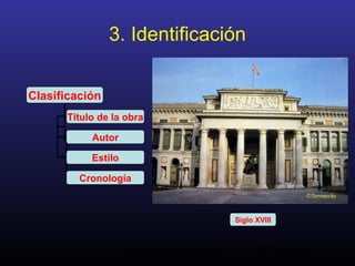 Análisis de la Arquitectura. M.A. Torremocha39
3. Identificación
Clasificación
Título de la obra
Autor
Estilo
Cronología
Siglo XVIII
 