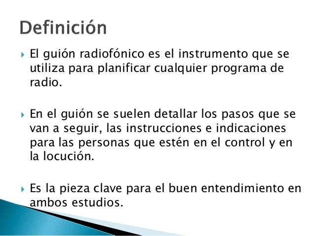 Guión radiofónico