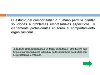 Sensibilización a los aspectos generales de la culturaCultura organizacional (Organizaciones que aprenden)