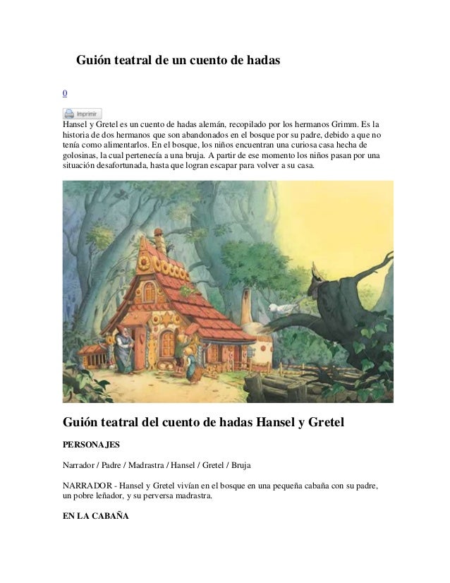 Guión teatral de un cuento de hadas Guión teatral de un cuento de hadas