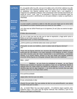 Luz Rocha   Sí, una gacela salta muy alto, así que si tú saltas como, tal animal, saltaras muy alto
            también. E...