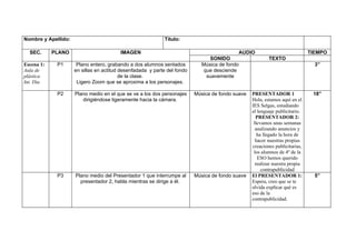 Guion técnico Cristina Navarrete