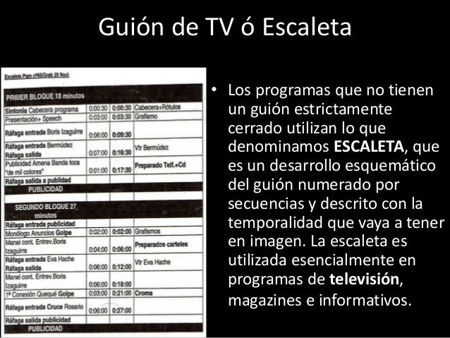 Guión cinematográfico y de televisión