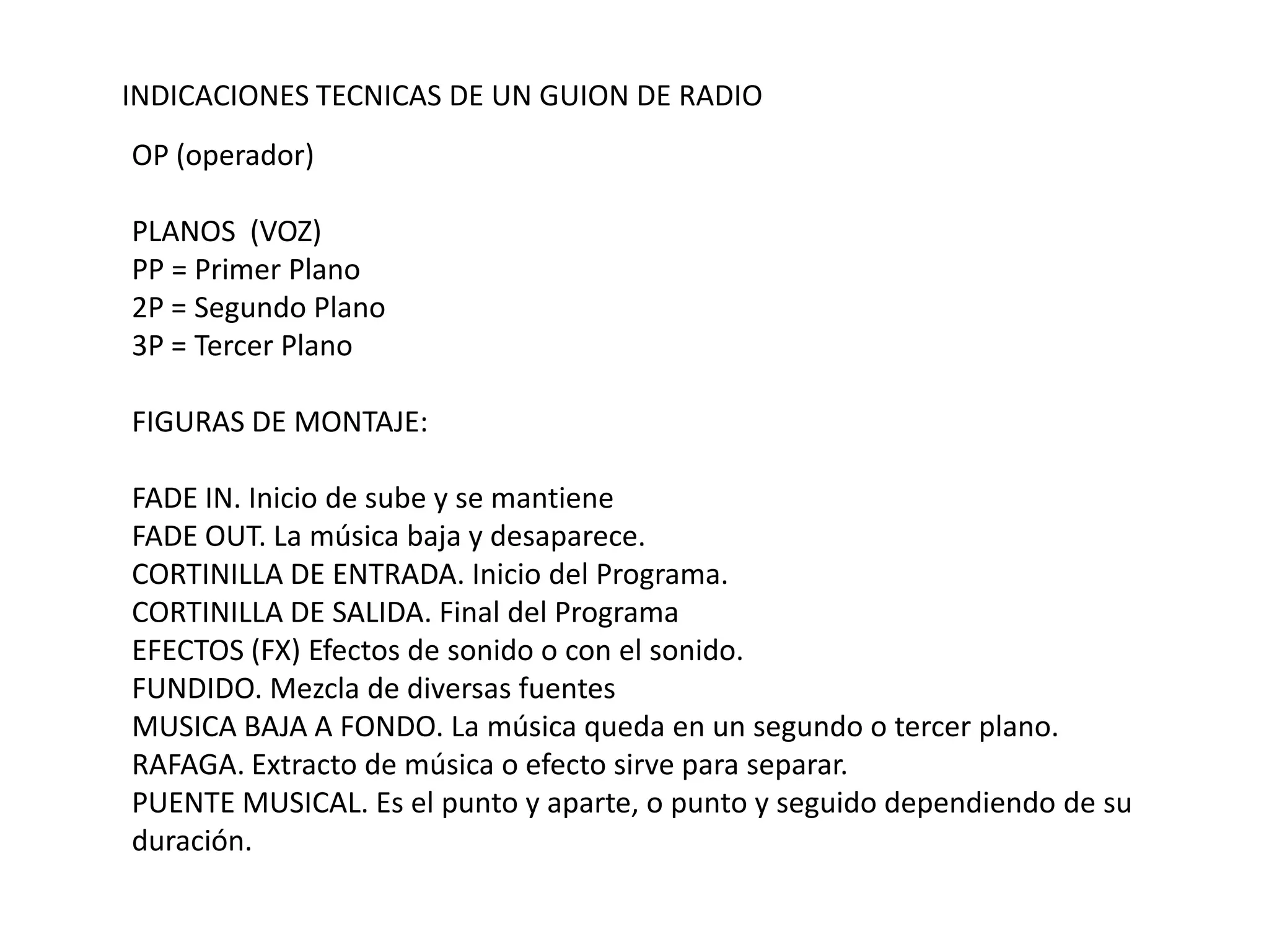 Guion radiofonico 01 | PPT