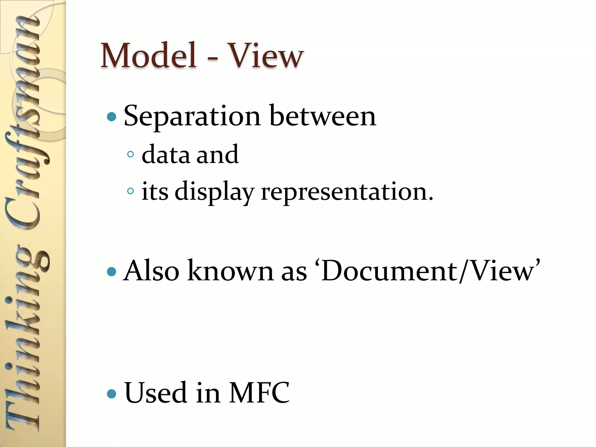 GUI patterns : My understanding | PPTX