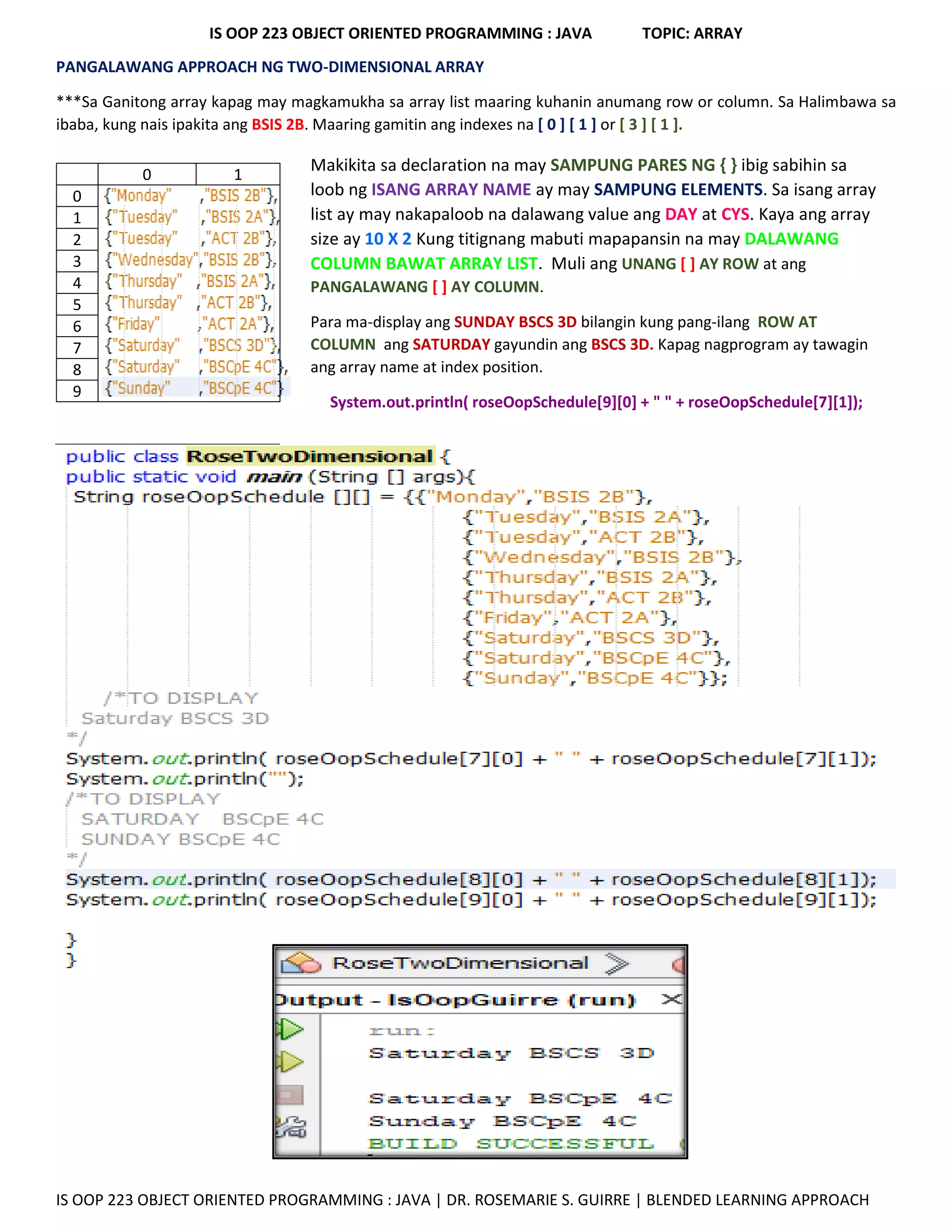 Types Of Array