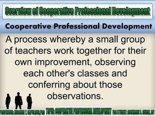 Differentiated Supervision: Cooperative Professional Development | PPT