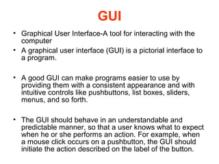 Graphical User Interface Gui Examples Innsoftwareeengineerringcourse GUI -THESIS123 | PPT