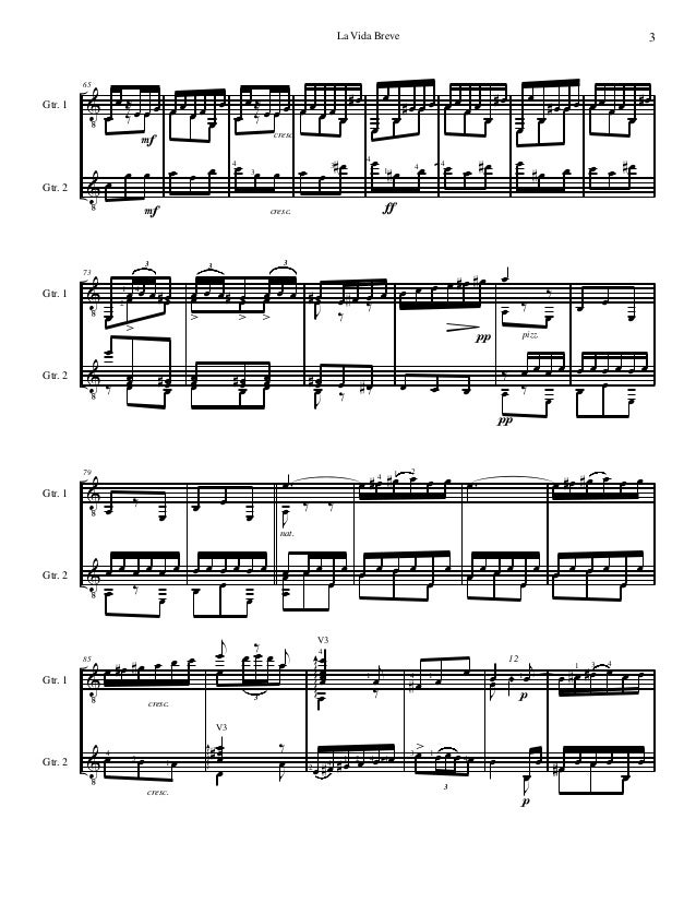 la vida breve manuel de falla pdf guitar tablature la vida breve manuel de falla pdf guitar tablature