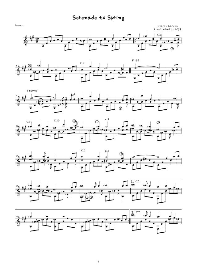 [Guitar.vn]serenade to spring secret garden