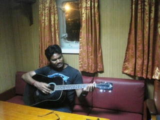 Rushinadha Guitar playing 