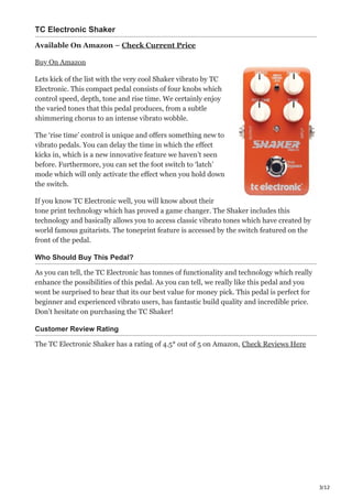 Best 2024 vibrato pedal