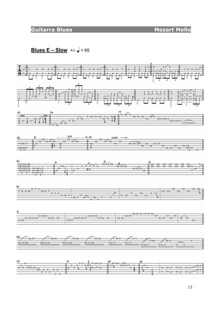 Guitarra Blues Mozart Mello
13
Blues E – Slow +/- q = 65
 