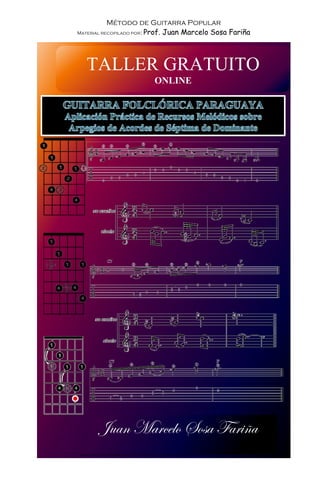 Método de Guitarra Popular
Material recopilado por: Prof. Juan Marcelo Sosa Fariña
TALLER GRATUITO
ONLINE
Juan Marcelo Sosa Fariña
 