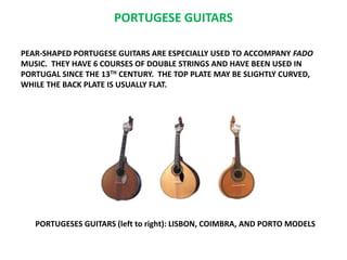 SYNTHETIC MATERIALS
TRADITIONALLY GUITARS HAVE TOP PLATES OF SPRUCE OR REDWOOD WITH BACKS
AND RIBS OF ROSEWOOD OR COMPARAB...