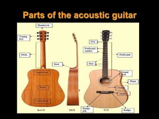 Parts of the classical guitar
