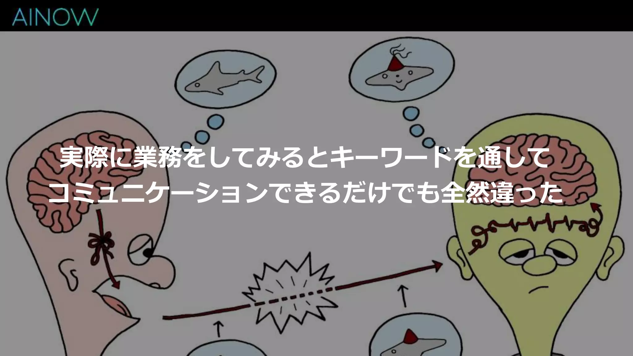 実際に業務をしてみるとキーワードを通して
コミュニケーションできるだけでも全然違った
 