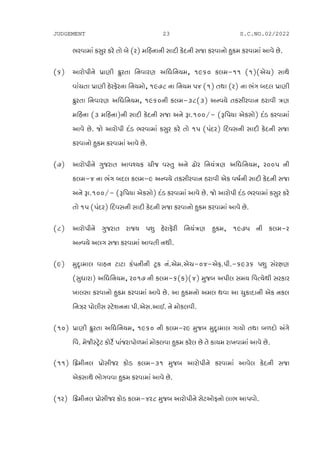 JUDGEMENT 23 S.C.NO.02/2022
EZJFDF S;]Z SZ[ TM A[ sZf DlCGFGL ;FNL S[NGL ;HF SZJFGM C]SD SZJFDF VFJ[ K[P
s&f VFZM5LG[ 5|F6L S|]ZTF lGJFZ6 VlWlGID4 !)&_ S,Dv!! s!fsV[Rf ;FY[
JFRTF 5|F6L C[ZO[ZGF lGIDM4 !)*( GF lGID 5$ s!f TYF sZf GF EU AN, 5|F6L
S|]ZTF lGJFZ6 VlWlGID4 !)&_GL S,Dv#(s#f VgJI[ TS;LZJFG 9ZFJL +6
DlCGF s# DlCGFfGL ;FNL S[NGL ;HF VG[ ~FP!__qv s~l5IF V[S;Mf N0 SZJFDF
VFJ[ K[P HM VFZM5L N0 EZJFDF S;]Z SZ[ TM !5 s5NZf lNJ;GL ;FNL S[NGL ;HF
SZJFGM C]SD SZJFDF VFJ[ K[P
s*f VFZM5LG[ U]HZFT VFJxIS RLH J:T] VG[ -MZ lGI+6 VlWlGID4 Z__5 GL
S,Dv$ GF EU AN, S,Dv) VgJI[ TS;LZJFG 9ZFJL V[S JQF"GL ;FNL S[NGL ;HF
VG[ ~FP!__qv s~l5IF V[S;Mf N0 SZJFDF VFJ[ K[P HM VFZM5L N0 EZJFDF S;]Z SZ[
TM !5 s5NZf lNJ;GL ;FNL S[NGL ;HF SZJFGM C]SD SZJFDF VFJ[ K[P
s(f VFZM5LG[ U]HZFT ZFHI 5X] C[ZFO[ZL lGI+6 C]SD4 !)*5 GL S,DvZ
VgJI[ V,U ;HF SZJFDF VFJTL GYLP
s)f D]N'FDF, JFCG 8F8F S5GLGL 8=S GPV[DPV[Rv_$vV[OP5LPv&)#& 5X] ;Z1F6
s;]WFZFf VlWlGID4 Z_!* GL S,Dv&sSfs$f D]HA V5L, ;DI lJtI[YL ;ZSFZ
BF,;F SZJFGM C]SD SZJFDF VFJ[ K[P VF C]SDGM VD, YJF VF R]SFNFGL V[S GS,
lGhZ 5M,L; :8[XGGF 5LPV[;PVF.P G[ DMS,JLP
s!_f 5|F6L S]|ZTF VlWlGID4 !)&_ GL S,DvZ) D]HA D]N'FDF, UFIM TYF A/NM VU[
lJP D[HL:8=[8 SM8[" 5FHZF5M/DF DMS,JF C]SD SZ[, K[ T[ SFID ZFBJFDF VFJ[ K[P
s!!f lS|DLG, 5|M;LHZ SM0 S,Dv#! D]HA VFZM5LG[ SZJFDF VFJ[, S[NGL ;HF
V[S;FY[ EMUJJF C]SD SZJFDF VFJ[ K[P
s!Zf lS|DLG, 5|M;LHZ SM0 S,Dv$Z( D]HA VFZM5LG[ ;[8VMOGM ,FE VF5JMP
 
