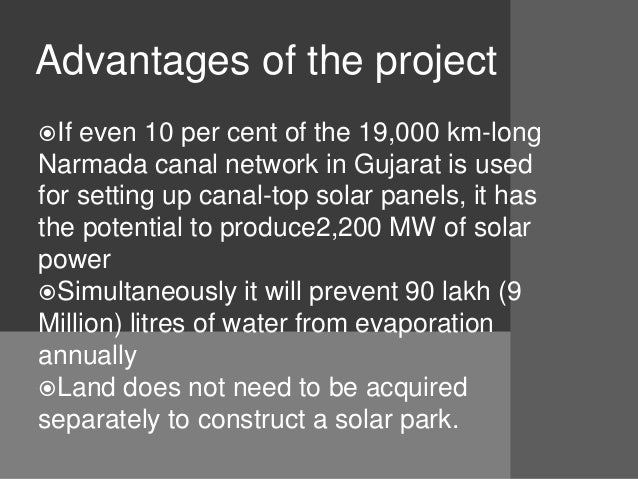 Gujarat Canal Top Solar Power Project