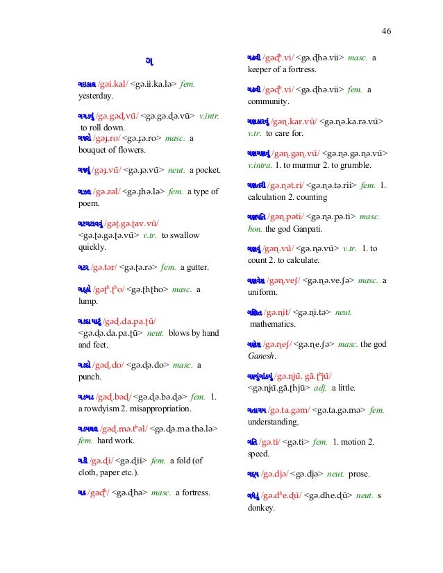 Gujarati English Dictonary