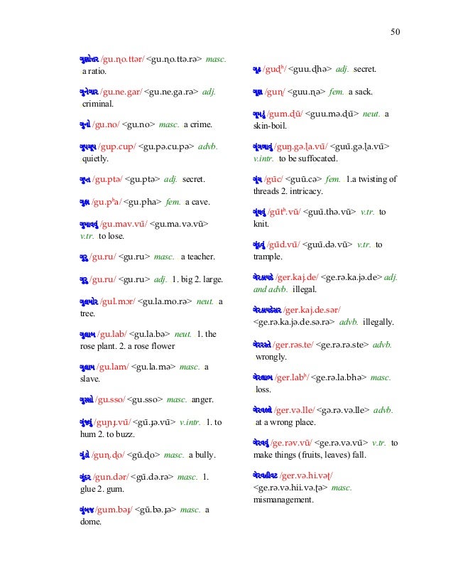 Gujarati English Dictonary