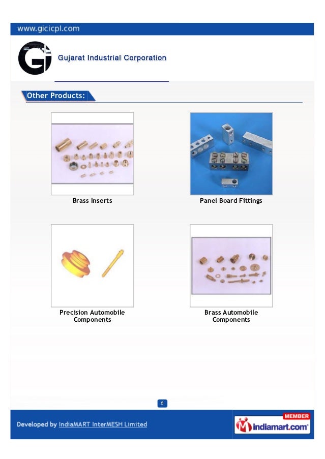 Gujarat Industrial Corporation, Jamnagar, Brass Fasteners