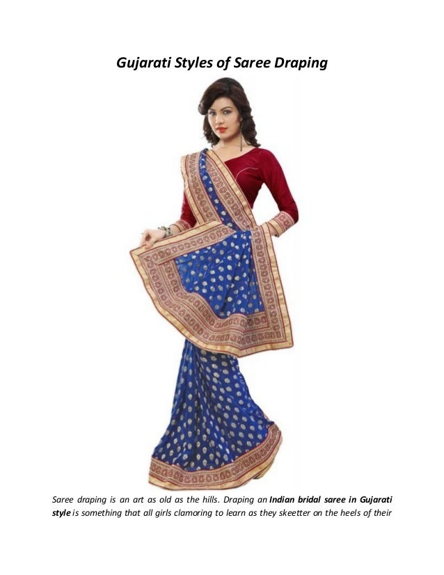 Gujarati Styles Of Saree Draping