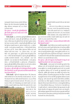 fðh Mxkuhe

yÇÞk‚¢{ku WÃk÷çÄ ƒ™kððk {kR¢ku Rhe„uþ™
r‚Mx{, £uþ ðkuxh yufðkfÕ[h xìfT™kì÷kìS ykuV
‚eVqz ‚rnŒ™k yÇÞk‚¢{ {kxu h80 ƒuXfku
hk¾ðk{kt ykðþu.
xe{ økwshkík : hksÞ™e f]r»k Þwr™ðŠMkxeykuyu
f]r»k ÃkuËkþku ‚wÄkhðk {kxu «Þk‚ku fÞko Au íkuLke
rðøkíkku ykÃkþku ?
rË÷eÃk Mkt½kýe : nk, hksÞ™e [kh f]r»k Þwr™ðr‚oxeyku{kt ‚tþkuÄ™ku
fhðk{kt ykðe hÌkk Au. ykÛktË f]r»k Þwr™ðr‚oxe îkhk zkt„h, Œwðuh,
{fkR, ™uÃkeÞh Îkk‚ y™u ŒwheÞk™e Ãkkt[ ™ðe òŒku ¾uzqŒku™k ðkðuŒh
{kxu ƒnkh Ãkkzðk{kt ykðe Au. ™ð‚khe f]r»k Þwr™ðr‚oxe îkhk ¾uzqŒku
{kxu „wshkŒ ™ð‚khe fÃkk‚ hÃk, „wshkŒ ™ð‚khe zkt„h - h, „wshkŒ
™k„÷e - Ãk y™u „wshkŒ ™ð‚khe n¤Ëh - 1 suðe ™ðe òŒku ðkðuŒh
{kxu ƒnkh Ãkkze Au. WÃkhktŒ ËrûkÛk „wshkŒ™k rðrðÄ Ãkkfku {kxu
‚tþkuÄ™ fhe™u ‚tfh fÃkk‚ - 1h, „wshkŒ fÃkk‚ - h0, Œwðuh
Sxe - 10h, „wshkŒ swðkh - 4h, „wshkŒ ðk÷h y™u „wshkŒ fk¤k
{„ - 1 suðe ™ðe òŒku rðf‚kðe Au. sq™k„Z f]r»k Þwr™ðr‚oxe îkhk
nkRƒúez ƒkshe™e Syu[ƒe - 719, Syu[ƒe - 744 y™u
Syu[ƒe - 73h ºkÛk òŒku y™u ¼etzk™e Syu[yku - h y™u „wshkŒ
‚kufhk - 3, het„Ûk™e Syu[ƒe - h, „wshkŒ Œ÷ - 4 rðf‚kðkR Au.
sq™k„Z f]r»k Þwr™ðr‚oxe™k rËðu÷k ‚tþkuÄ™ fuLÿ y™u ƒkshk ‚tþkuÄ™
fuLÿ™u ƒuMx ‚uLxh™k hk»xÙeÞ fûkk™k yuðkuzo «kó ÚkÞk Au.
xe{ økwshkík : f]r»k ‚kÚku ¼qr{ y™u s¤‚thûkÛkLkk rð»kÞku Mð¼krðf
heíku s òuzkÞu÷k Au. yk {kxu økwshkík{kt fÞk rðþu»k «Þk‚ku «rík ykÃk
æÞkLk Ëkuhðk {ktøkku Aku ?
rË÷eÃk Mkt½kýe : ¼qr{ y™u s¤‚thûkÛk ‚t÷ø™ ûkuºku AuÕ÷k [kh
ð»ko{kt hksÞ{kt Ãk60Ãk „k{ Œ¤kð Ÿzk fhðk{kt ykÔÞk Au. 3Ãk,0h1
¾uŒ Œ÷kðze y™u 7h9h ‚e{ Œ÷kðze ƒ™kðkR Au. 97,h94 sux÷k
s¤‚t„ún™k MxÙf[h ƒ™ðkðk{kt ykÔÞk Au. su™u fkhÛku 8,Ãk1,361
nufxh{kt s{e™ y™u s¤‚thûkÛk™wt fk{ ÚkðkÚke ytËksu 900 ÷k¾
Îk™{exh ðh‚kËe ÃkkÛke™ku ‚t„ún he[kso fhe þfkÞku Au y™u 6 ÷k¾
nu f xh{kt r‚t [ kR{kt
ðÄkhku ÚkÞku Au. su™ku
÷k¼ 4,h7,496
¾u z q Œ ku ™ u ykÃkðk{kt
ykÔÞku Au su ™ kÚke

16 {u, 2011

17

¾uzqŒku™e ¾uŒe™e ykðf{kt ƒu Úke ºkÛk økÛkku ðÄkhku
ÚkÞku Au.
‚™u h011-1h™k ð»ko{kt 600 „k{ Œ¤kð
Ÿzk fhðk, 6000 ¾uŒ Œ÷kðzeyku ƒ™kððk™wt,
17Ãk0 ‚e{ Œ÷kðze y™u 9998 s¤‚t„ún™k
MxÙf[h™k fk{ku fhðk y™u 1,71,000 nufxh{kt
s{e™ ‚thûkÛk™k fk{ku fhðk™wt ykÞkus™ Au Œu
îkhk 143Ãk ÷k¾ Îk™{exh ðh‚kËe ÃkkÛke™ku ‚t„ún ÚkR þfþu y™u
ytËksu 80,000 nufxh{kt rÃkÞŒ ðÄþu.
xe{ økwshkík : ‚kuR÷ nuÕÚkfkzo ykÃkðk™k «kusufxT{kt ÚkÞu÷e «„rŒ
rðþu òýfkhe ykÃkþku ?
rË÷eÃk Mkt½kýe : ¾uzqŒku s{e™™k «fkh «{kÛku Ãkkf™wt ðkðuŒh fhe
þfu Œu {kxu hksÞ™k Œ{k{ ¾uzqŒku™u ‚kuR÷ nuÕÚk fkzo ykÃkðk™k MðrÛko{
„kuÕz™ „ku÷™u Ãkwhku fhðk ƒsux™k ð»ko{kt 11.97 ÷k¾ ¾uzqŒku™u ‚kuR÷
nuÕÚk fkzo ykÃkðk™wt ykÞkus™ fÞwot Au, yíÞkh ‚wÄe{kt hksÞ™k 30.4h
÷k¾ ¾uzqŒku™u ‚kuR÷ nuÕÚk fkzo™wt rðŒhÛk fhe ËuðkÞwt Au. hksÞ{kt ™ðe
1h MÚkkÞe y™u ƒu ™ðe VhŒe s{e™ [fk‚Ûke «Þku„þk¤kyku MÚkkÃkðk
ƒsux{kt ` 800 ÷k¾™e òu„ðkR fhe Au.
xe{ økwshkík : f]r»k y™u ÃkþwÃkk÷™ yuf r‚¬k™e ƒu ƒksw Au íÞkhu
Ãkþwyku™e ‚kh‚t¼k¤ {kxu hksÞ ‚hfkhu þwt fÞwo Au ?
rË÷eÃk Mkt½kýe : hksÞ ‚hfkhu ð»ko h00hÚke Ãkþw ykhkuøÞ {u¤k
yr¼Þk™ y™u ð»ko h00ÃkÚke f]r»k {nkuí‚ð þY fÞko Au su ytŒ„oŒ
yíÞkh ‚wÄe{kt 108 ÷k¾Úke ðÄw Ãkþwyku™u ‚khðkh y™u 390 ÷k¾Úke
ðÄw Ãkþwyku{kt h‚efhÛk fhe 3h ÷k¾Úke ðÄw ÃkþwÃkk÷fku™u ÷k¼
Ãknkut[kzÞku. MðrÛko{ f]r»k {nkuí‚ð ŒÚkk MðrÛko{ Ãkþw ykhkuøÞ {u¤k
yr¼Þk™ Ëhr{Þk™ 3h00Úke ðÄw Ãkþw ‚khðkh fuBÃk ÞkuS 13 ÷k¾Úke
ðÄw Ãkþwyku™u ‚khðkh y™u 7h ÷k¾Úke ðÄw Ãkþwyku{kt h‚efhÛk fhðk{kt
ykÔÞwt nŒwt. hksÞ ‚hfkh™e Ãkþw ykhkuøÞ ûkuºk™e Îkr™»X fk{„ehe™k
fkhÛku AuÕ÷k Ë‚ ð»ko{kt Ãkþwyku™k hku„[k¤k™k «{kÛk{kt y™u Œu™e
ŒeðúŒk{kt ™kutÄÃkkºk Îkxkzku ÚkÞku Au ð»ko h00h-03{kt Ãkþwyku{kt ‚kiÚke ðÄw
161 sux÷k [uÃkehku„ku ™kutÄkÞk nŒk. su ð»ko h010-11{kt Îkxe™u {kºk
34 ‚wÄe ÃknkutåÞk Au. hk»xÙ¼h{kt Mkki«Úk{ yuðwt Ãkþw Akºkk÷Þ yk f]r»k
{u¤k{kt ÷kufkÃkoý fhe ÃkþwÃkk÷Lk ûkuºku økwshkíku Lkðíkh fË{ WXkÔÞwt Au.
f]r»kLku MkkÚkkuMkkÚk ÃkþwÃkk÷Lk ûkuºku Ãký hkßÞ Mkhfkh Ãkwhíkw ÷ûk ykÃkeLku ËqÄ
WíÃkkËLk{kt {ku¾hu hnu÷k økwshkík hkßÞLku ËqÄ WíÃkkËfíkk{kt Ãký yøkúuMkh
çkLkkððkLke Lku{ hkßÞ MkhfkhLke Au. 	
		


 