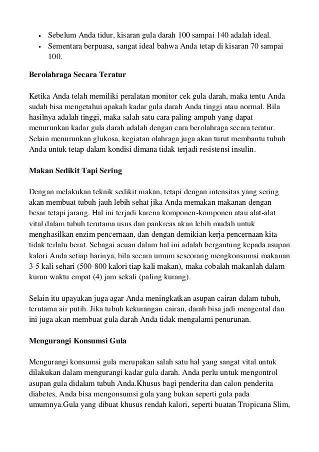 Berapa Kadar Gula Darah Normal Dalam Tubuh Hello Sehat