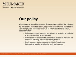 Sexual Harassment in the Workplace Training by Shumaker
