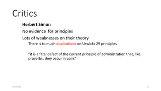Urwick Luther Gulick and Lyndall Urwick | PPSX