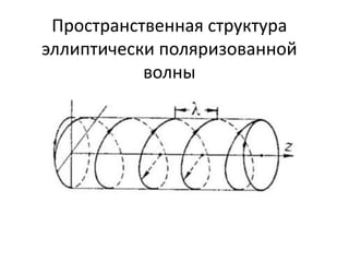 Пространственная структура 
эллиптически поляризованной 
волны 
 
