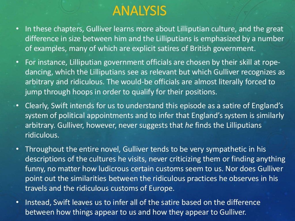 Gulliver's travels chapter 3 of part 1