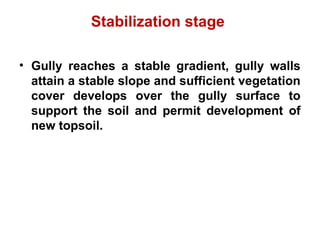 Gully Stabilization Gully erosion.pptx forms of water erosion | PPTX