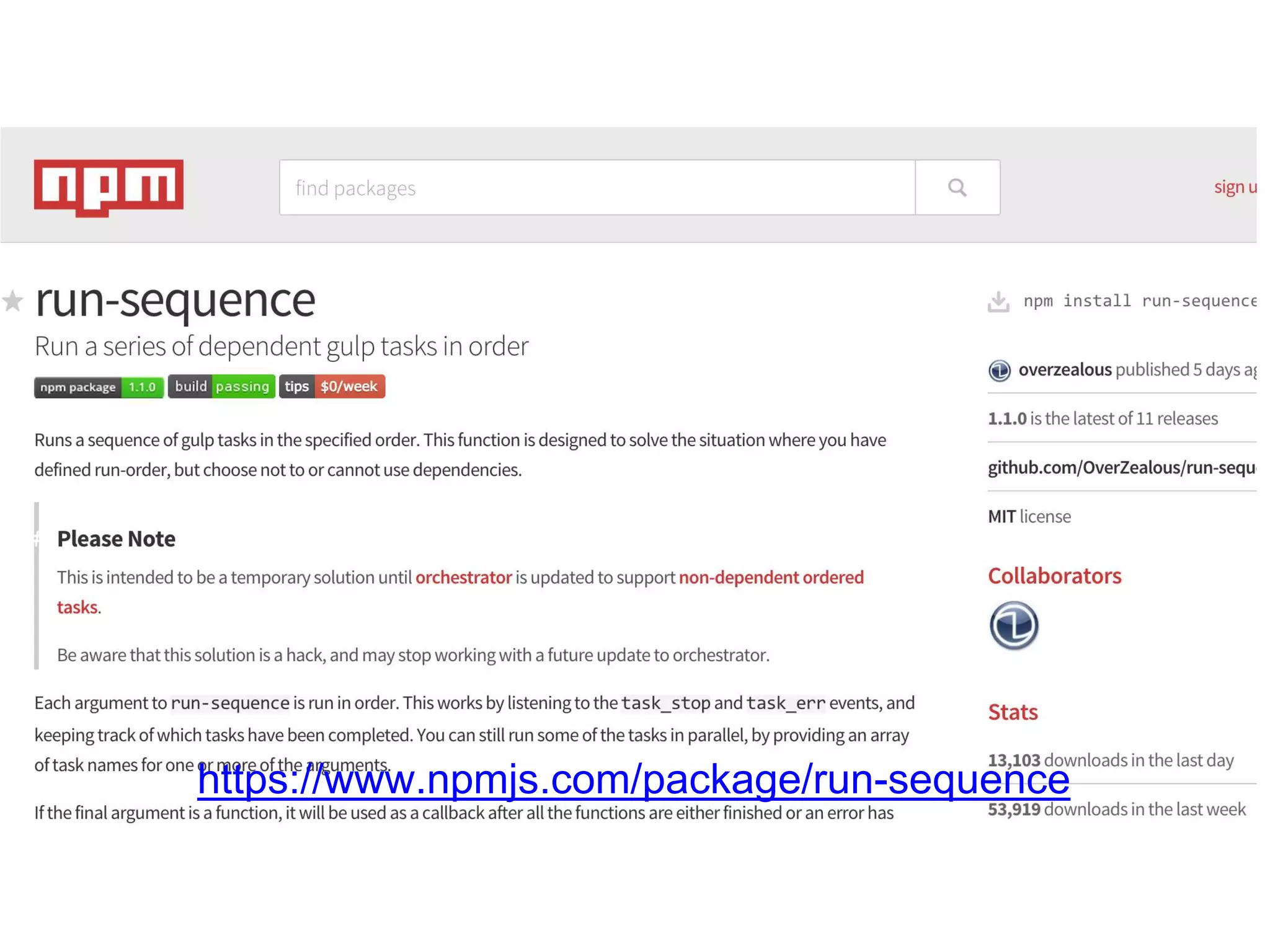  
https://www.npmjs.com/package/run-sequence 
 