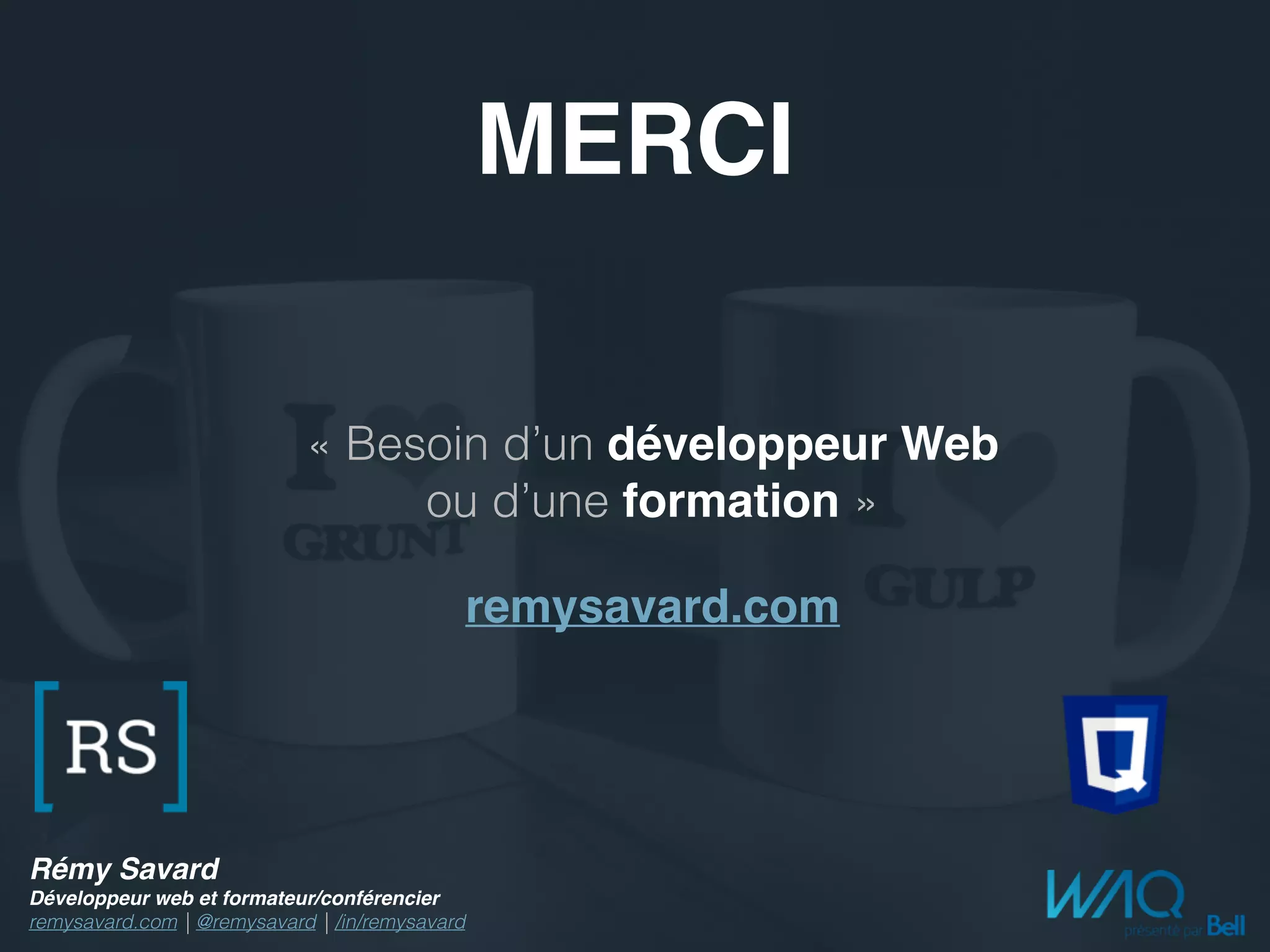 Sources
https://speakerdeck.com/jackfranklin/fowa-development-with-gulpjs
https://speakerdeck.com/addyosmani/automating-front-end-workﬂow
https://medium.com/@contrahacks/gulp-3828e8126466
http://www.smashingmagazine.com/2014/06/11/building-with-gulp/
http://markdalgleish.github.io/presentation-build-wars-gulp-vs-grunt/
http://markgoodyear.com/2014/01/getting-started-with-gulp/
http://www.smashingmagazine.com/2014/06/11/building-with-gulp/
https://scotch.io/tutorials/automate-your-tasks-easily-with-gulp-js
https://github.com/substack/stream-handbook
https://github.com/gulpjs/
 