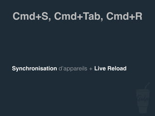 gulpﬁle.js
var gulp = require('gulp'), …
gulp.task('sass', function () {
gulp.src('src/scss/*.scss')
.pipe(sass())
.pipe(gulp.dest('public/assets/css'))
.pipe(browserSync.stream());
});
 